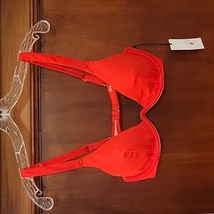 Shade & Shore | Red Bikini Top - size 34C - NWT